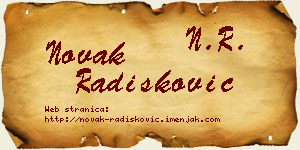 Novak Radišković vizit kartica